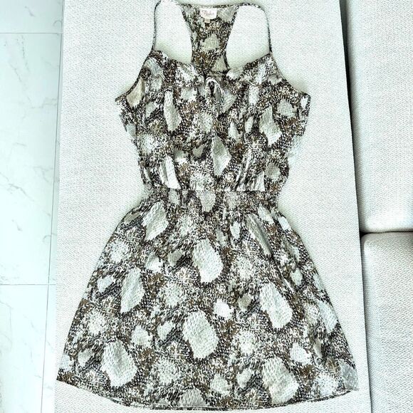 Parker Ruffle Racerback Mini Dress Sz Large - Picture 6 of 6